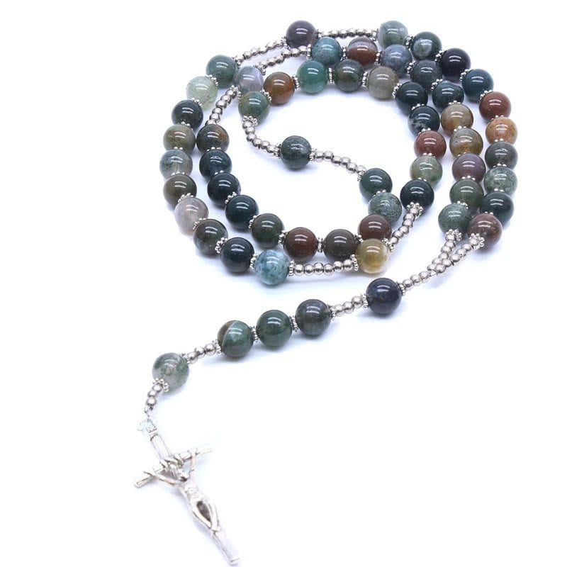 Christus Natürlicher Achat Jesus Kreuz Gebet Rosenkranz - image 4