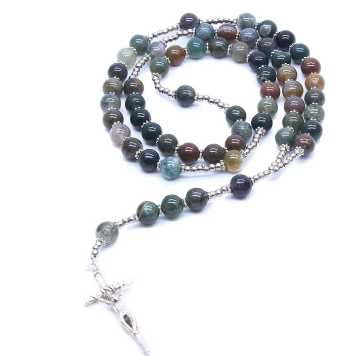 Christus Natürlicher Achat Jesus Kreuz Gebet Rosenkranz - image 4