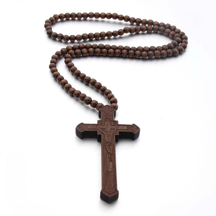 Christianartworkshop Halskette aus Holz mit Jesuskreuz - image 8
