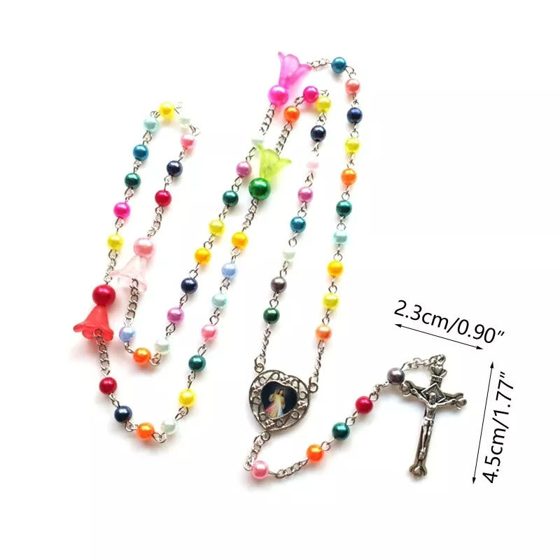 ChristianartworkshopJesus & Maria Bunter Perlenrosenkranz - image 4