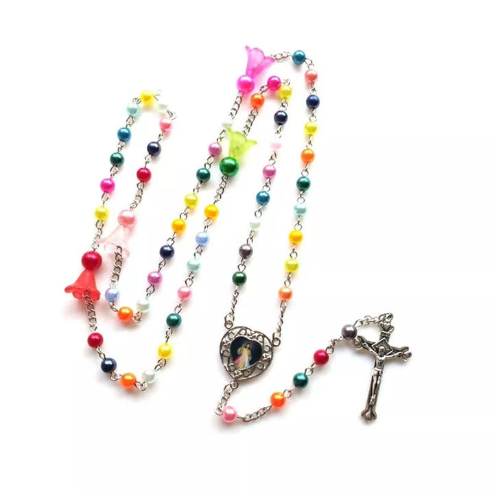 ChristianartworkshopJesus & Maria Bunter Perlenrosenkranz - image 3