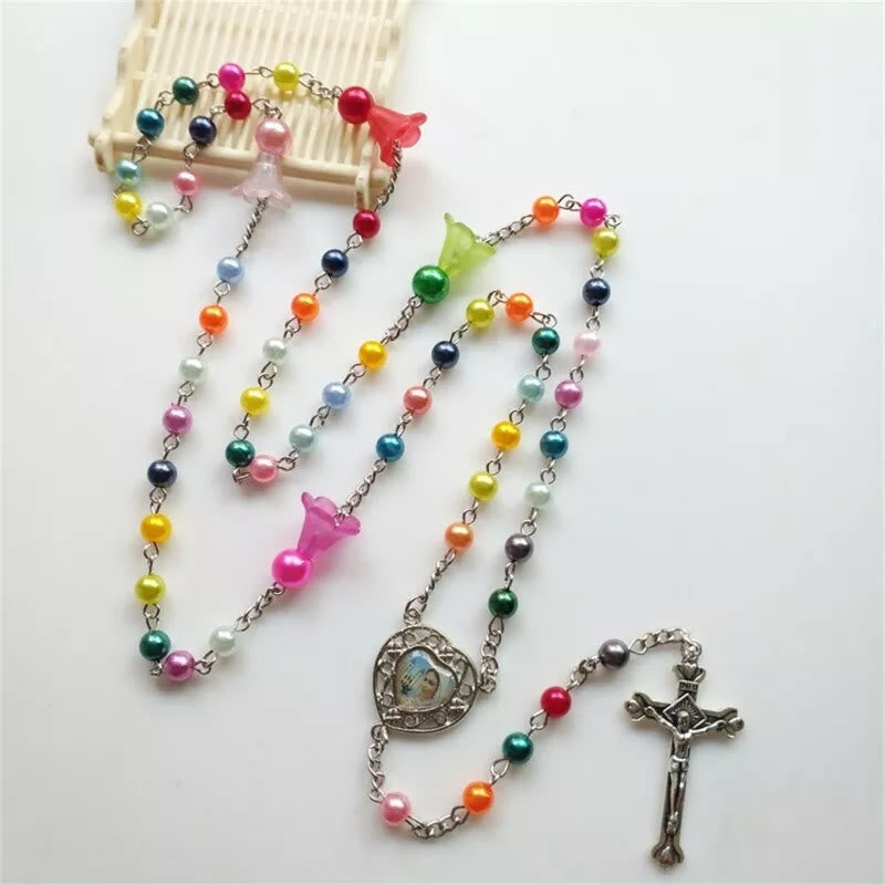 ChristianartworkshopJesus & Maria Bunter Perlenrosenkranz - Mehrfarbig - image 1