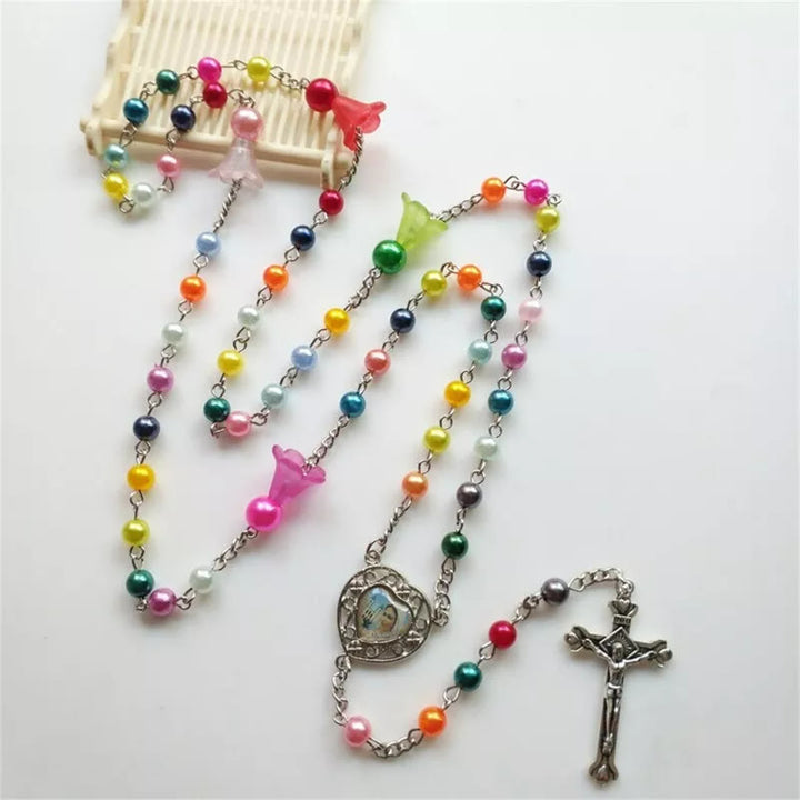 ChristianartworkshopJesus & Maria Bunter Perlenrosenkranz - Mehrfarbig - image 1