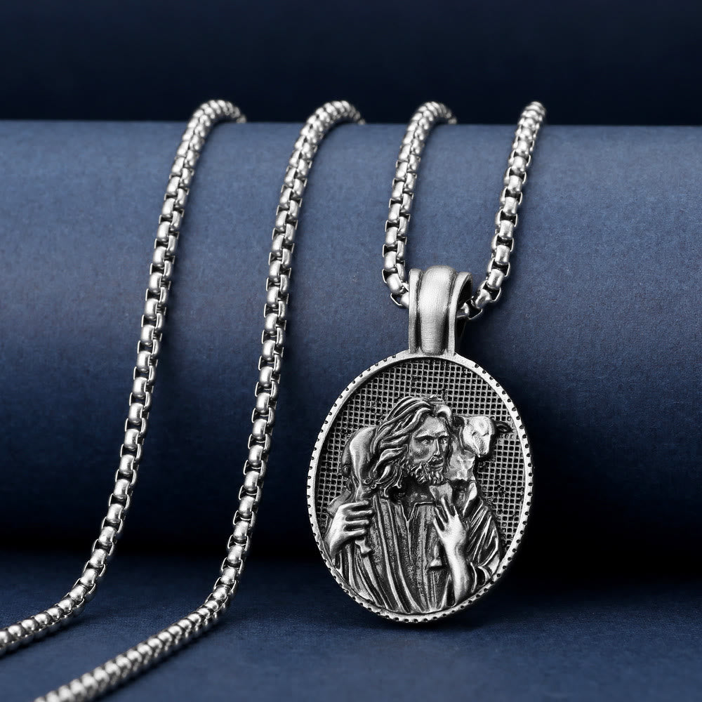Christianartworkshopthe Halskette mit Anhänger „Der gute Hirte Jesus“ - Der gute Hirte - image 1