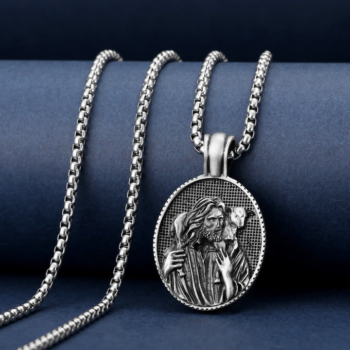 Christianartworkshopthe Halskette mit Anhänger „Der gute Hirte Jesus“ - Der gute Hirte - image 1