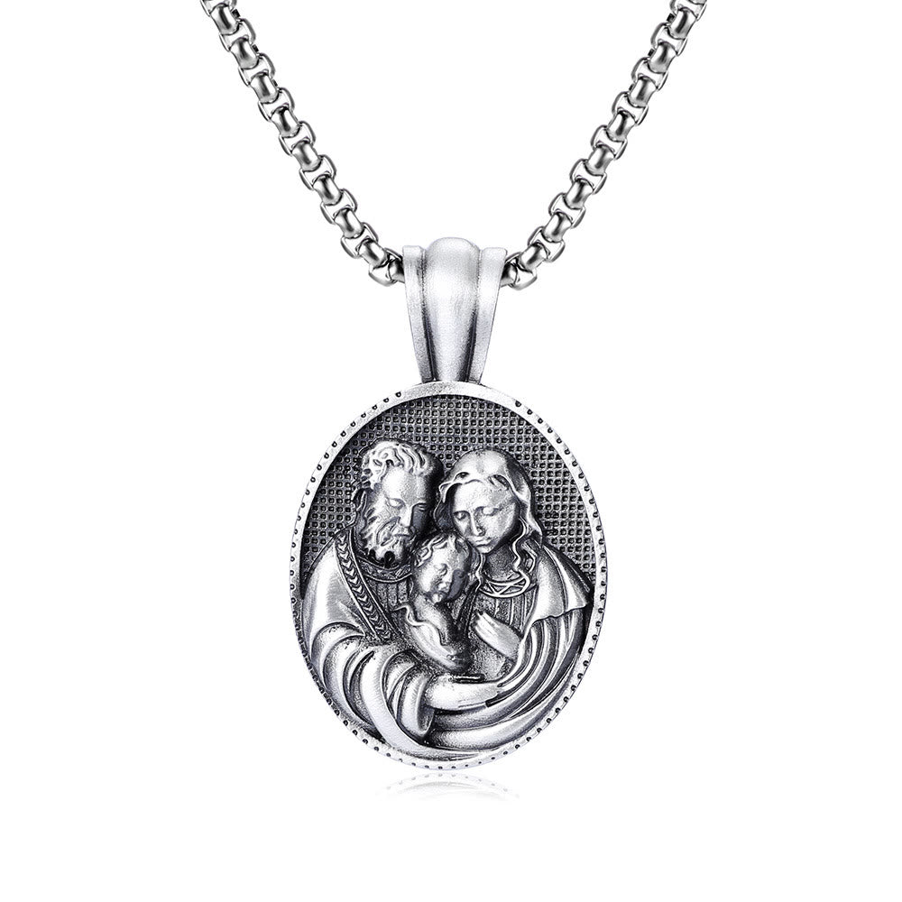 Christianartworkshopthe Amulett-Halskette mit der Heiligen Familie - image 5