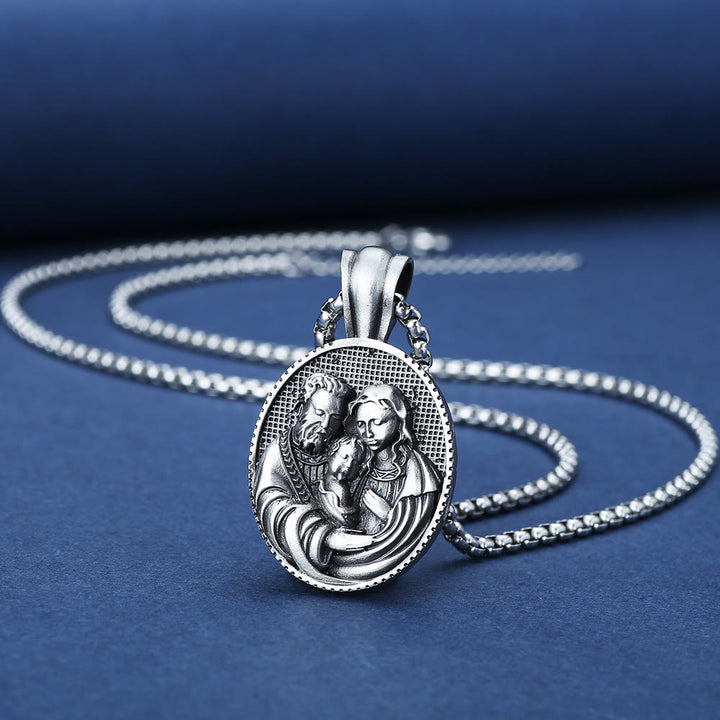 Christianartworkshopthe Amulett-Halskette mit der Heiligen Familie - image 2