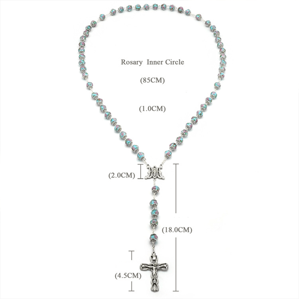 Christianartworkshop Rosenkranz aus glasierten Kristallrosen - image 12