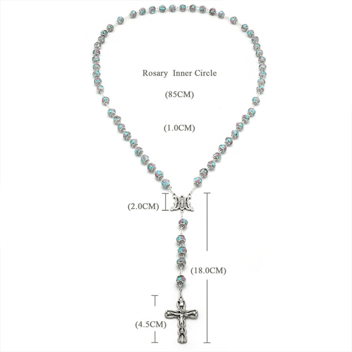 Christianartworkshop Rosenkranz aus glasierten Kristallrosen - image 12