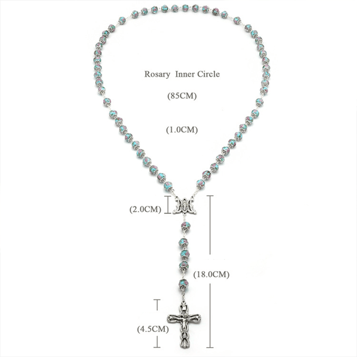 Christianartworkshop Rosenkranz aus glasierten Kristallrosen - image 11