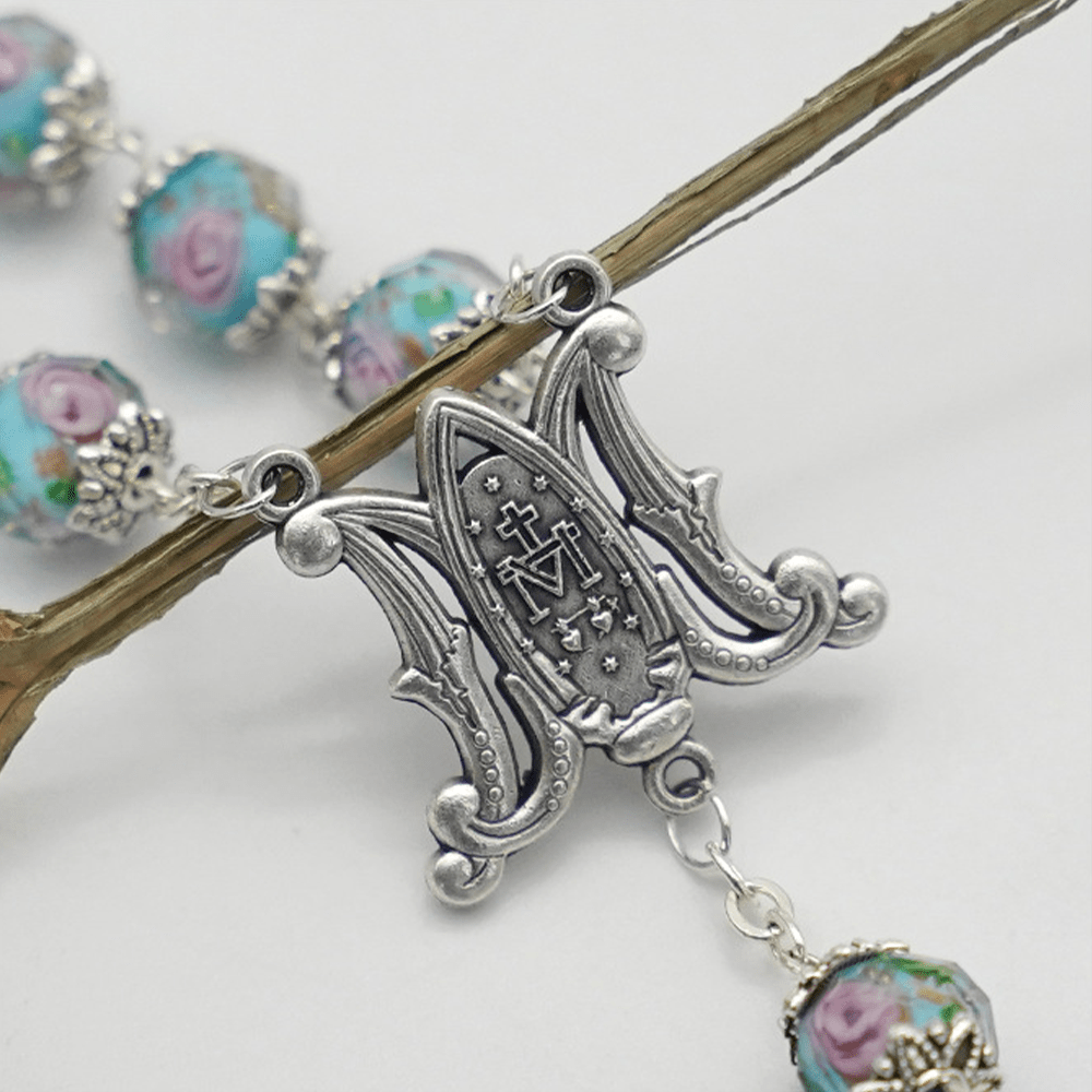 Christianartworkshop Rosenkranz aus glasierten Kristallrosen - image 7