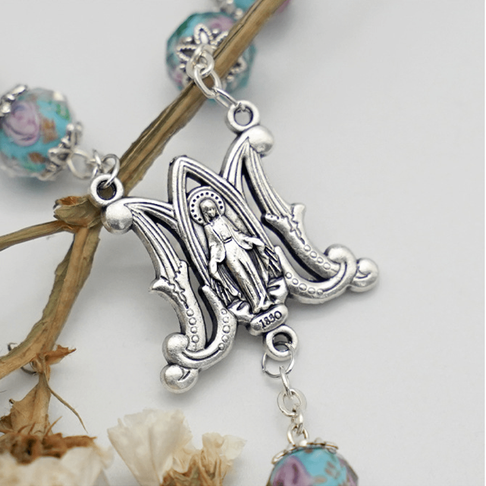 Christianartworkshop Rosenkranz aus glasierten Kristallrosen - image 5