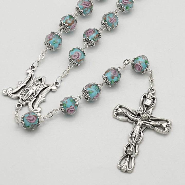 Christianartworkshop Rosenkranz aus glasierten Kristallrosen - image 4
