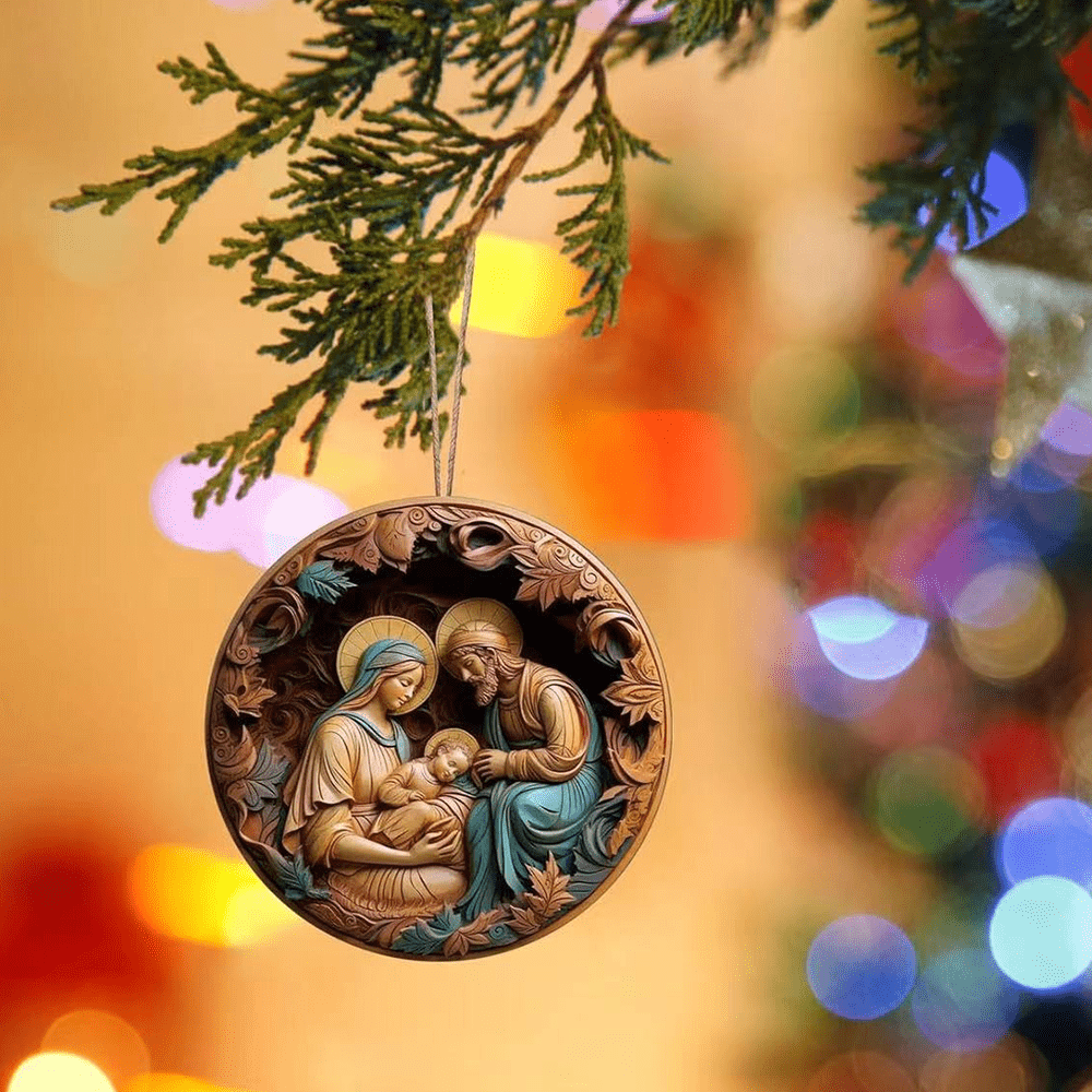 Christianartworkshop Retro-Weihnachtskrippe, hängende Ornamente, B - Keramik - image 1