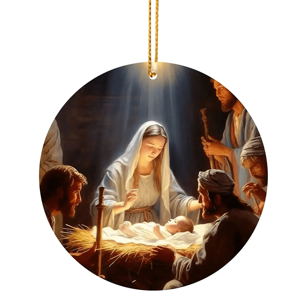 Christianartworkshop 3 realistische Weihnachtssegen-Ornamente im Ölgemälde-Stil - image 12