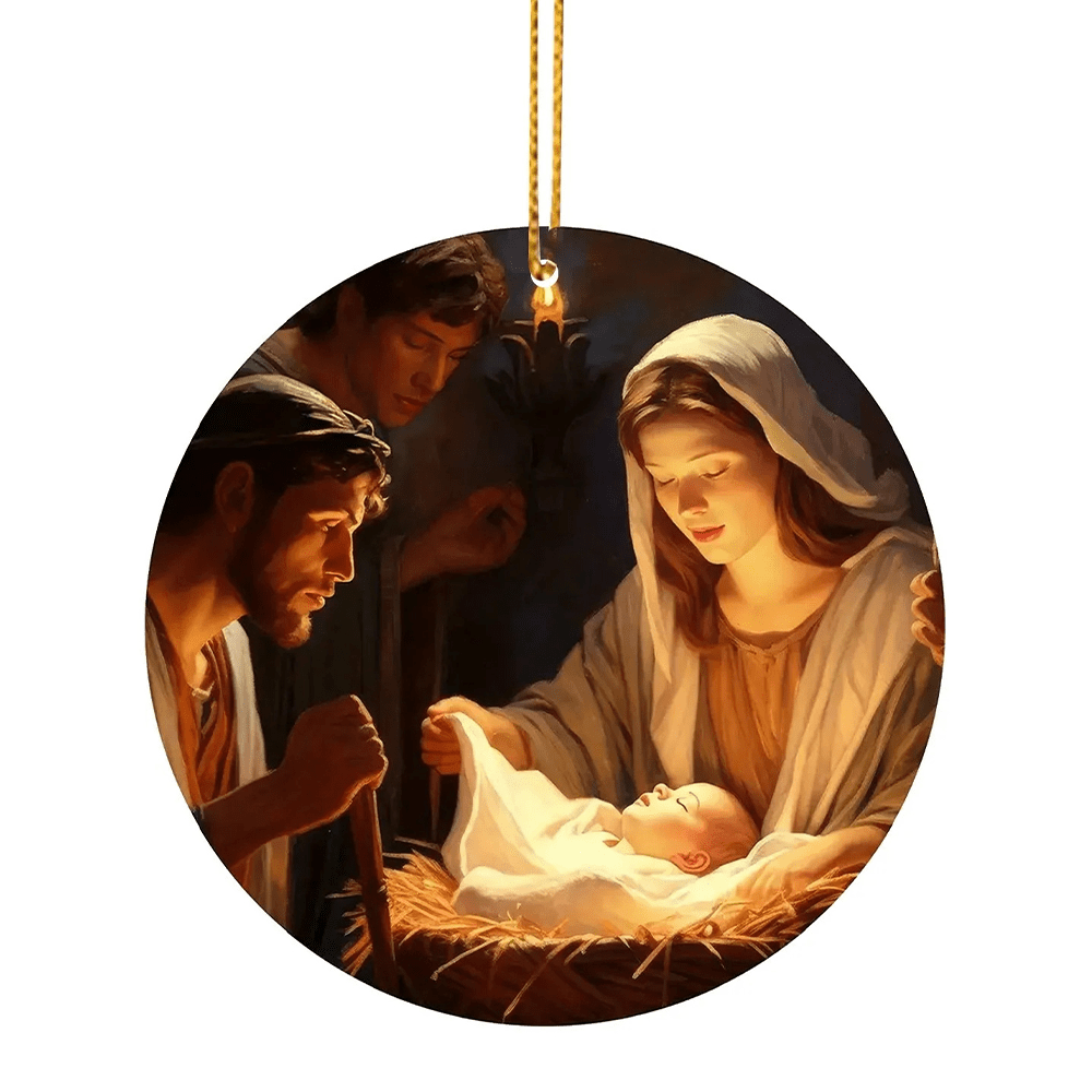 Christianartworkshop 3 realistische Weihnachtssegen-Ornamente im Ölgemälde-Stil - image 6