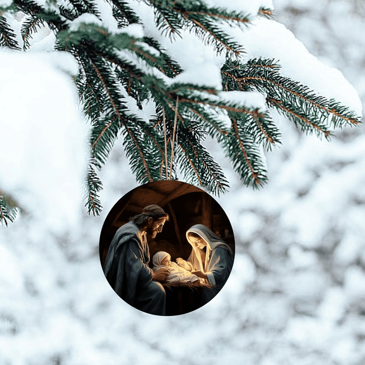 Christianartworkshop 3 realistische Weihnachtssegen-Ornamente im Ölgemälde-Stil - image 17