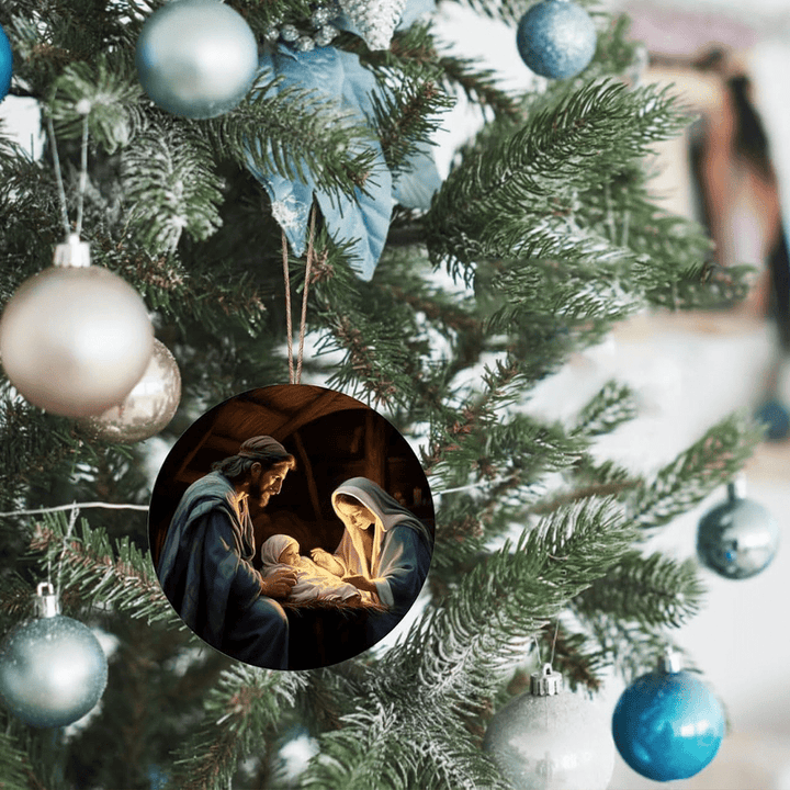 Christianartworkshop 3 realistische Weihnachtssegen-Ornamente im Ölgemälde-Stil - image 14