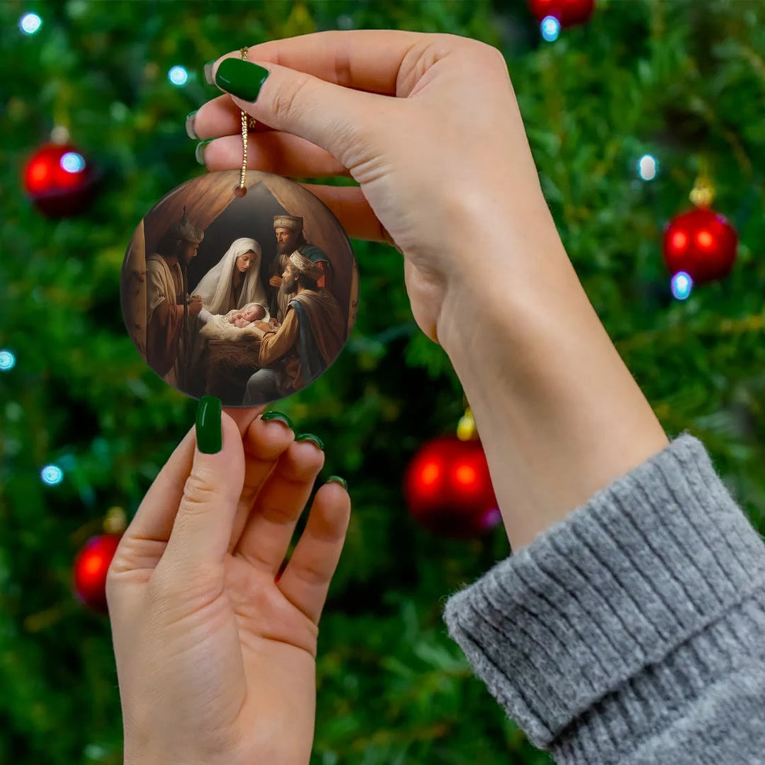 Christianartworkshop Realistische Stile Jesus geboren Weihnachten hängende Ornamente A - image 1