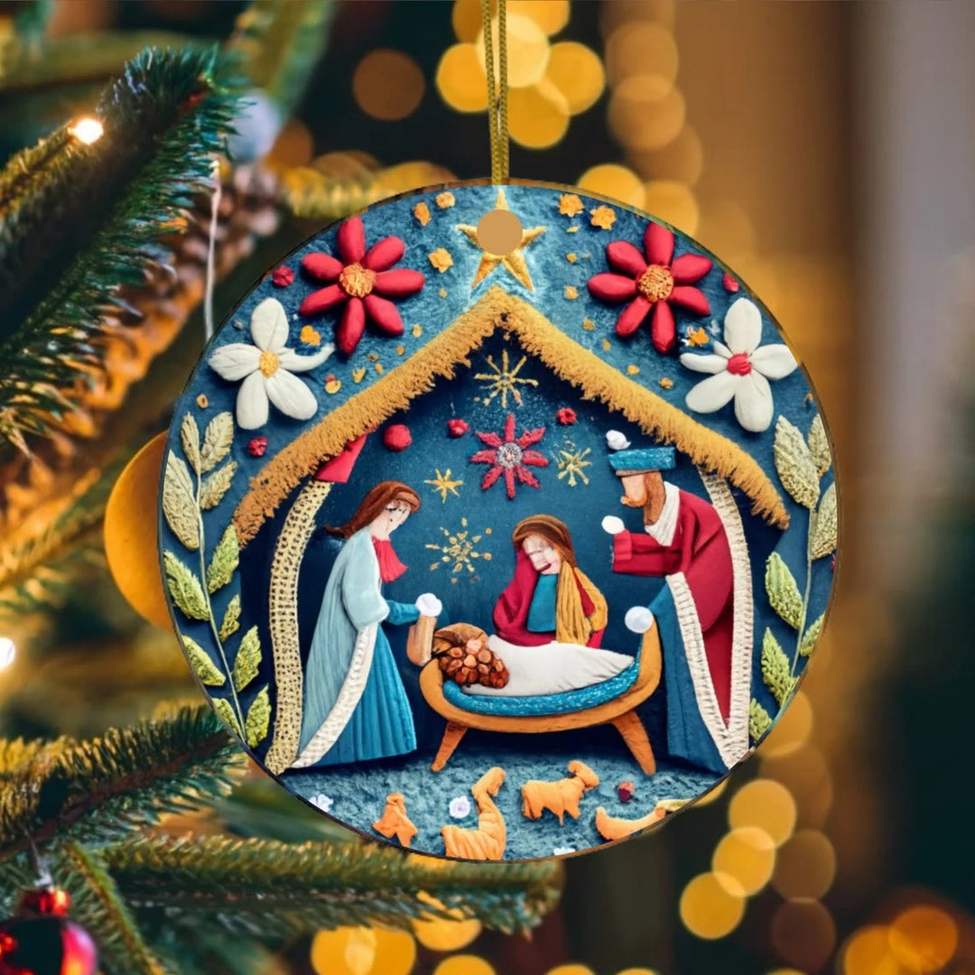 Christianartworkshop Weihnachtskrippe Christbaumschmuck zum Aufhängen A - Keramik - image 0