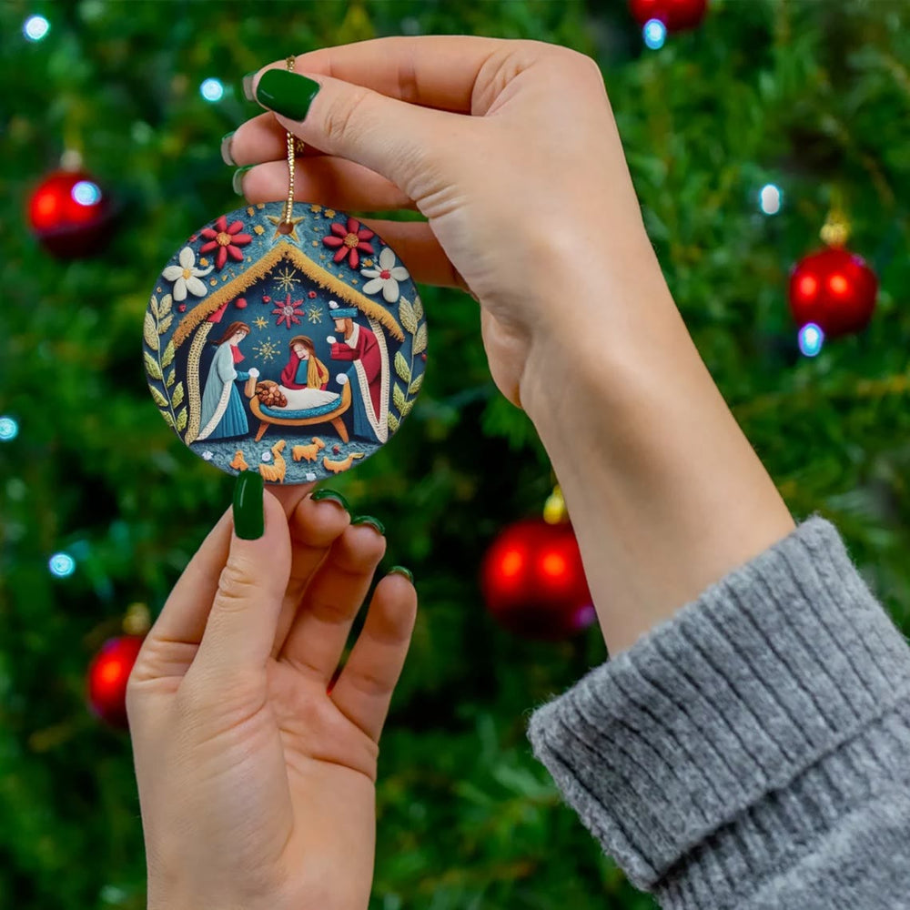 Christianartworkshop Weihnachtskrippe Christbaumschmuck zum Aufhängen A - image 1