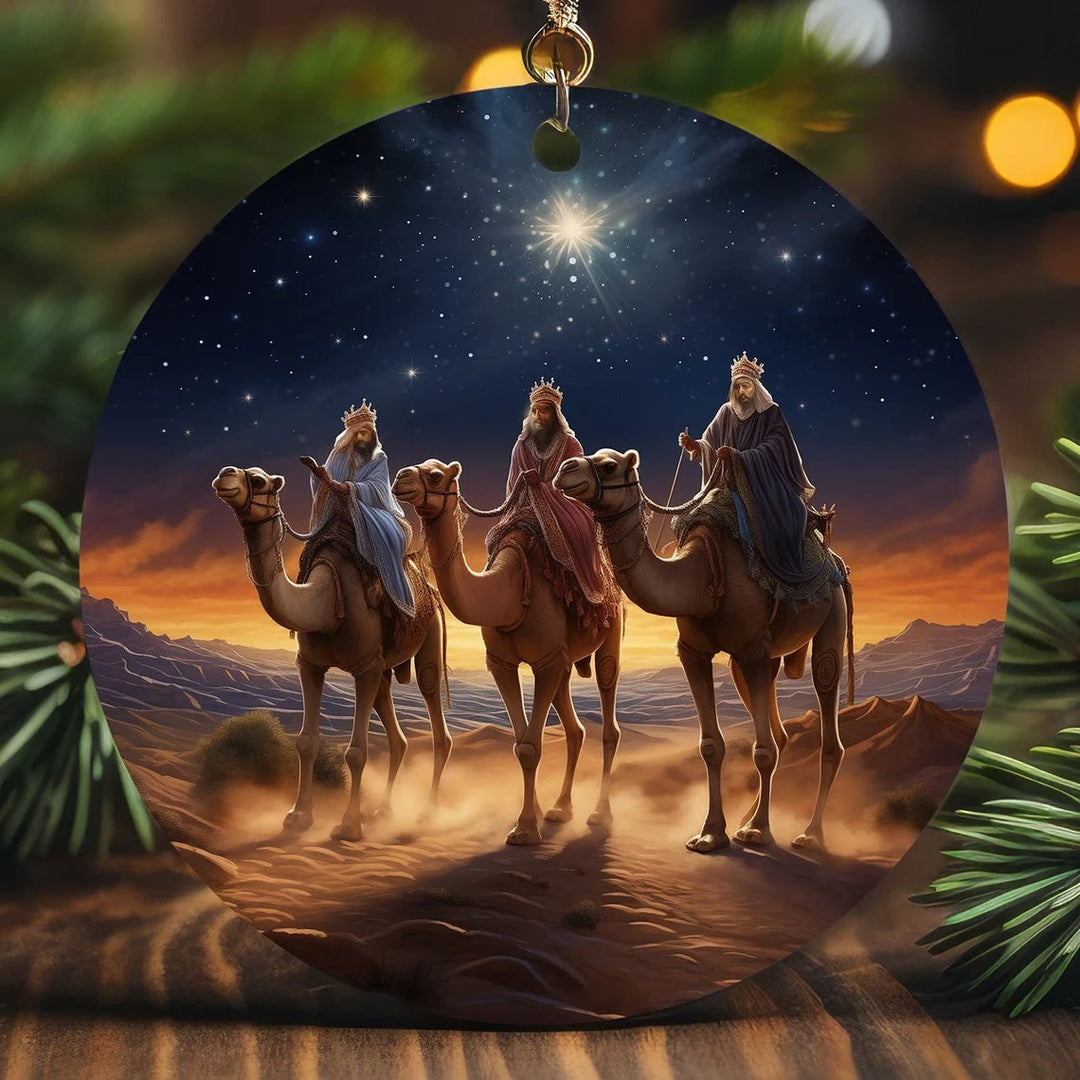 Christianartworkshop Illustrationsstile Drei Weise Könige Weihnachtsschmuck zum Aufhängen A - Keramik - image 0