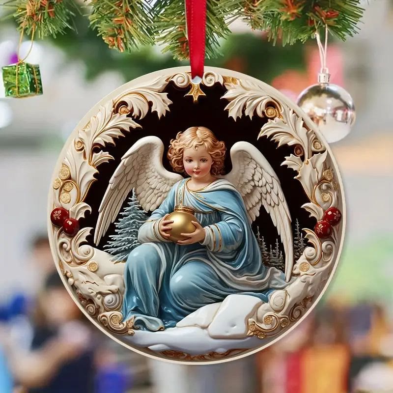 Christianartworkshop Bunte, exquisite Skulptur, Stile, Engel, Weihnachtsdekoration zum Aufhängen, A - Keramik - image 0