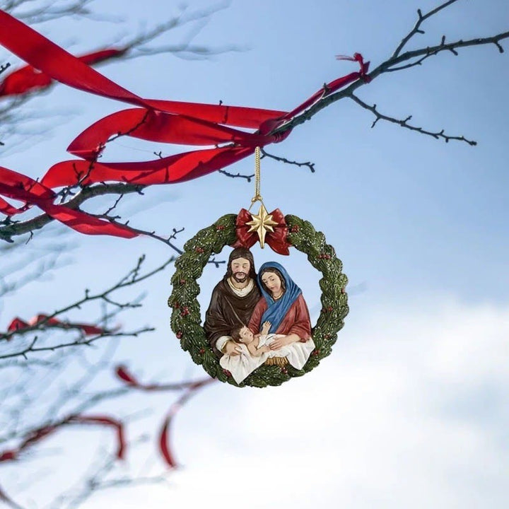 Christianartworkshop Farbiges Harzmodell im Stil der Heiligen Familie, Weihnachts-Parasiten-Ornamente - image 7