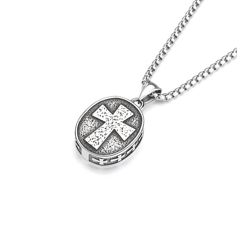 Christianartworkshopthe Halskette mit goldenem Christus-Medaillen-Anhänger aus Titan - image 5