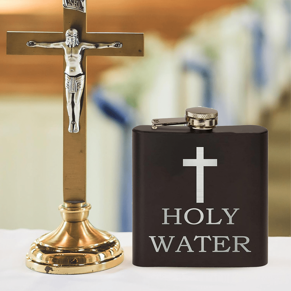 Christian Art Weihwasserflasche, tragbar, Alkohol, Schwarz - Schwarz - image 1