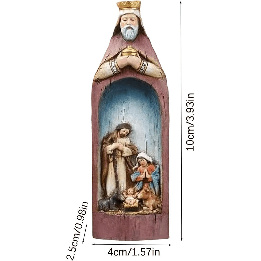 Christianartworkshop Realistischer Stil, Harz, stereoskopisch, bunte Krippenfigur, Desktop-Dekoration, Ornament - image 10