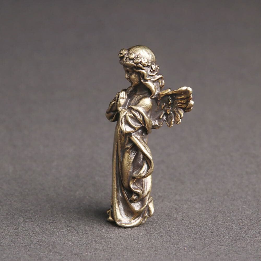 Christianartworkshop Retro-Stil Messing Stereoskopische Bronze Schutzengel Desktop Dekorationen Ornament - image 3