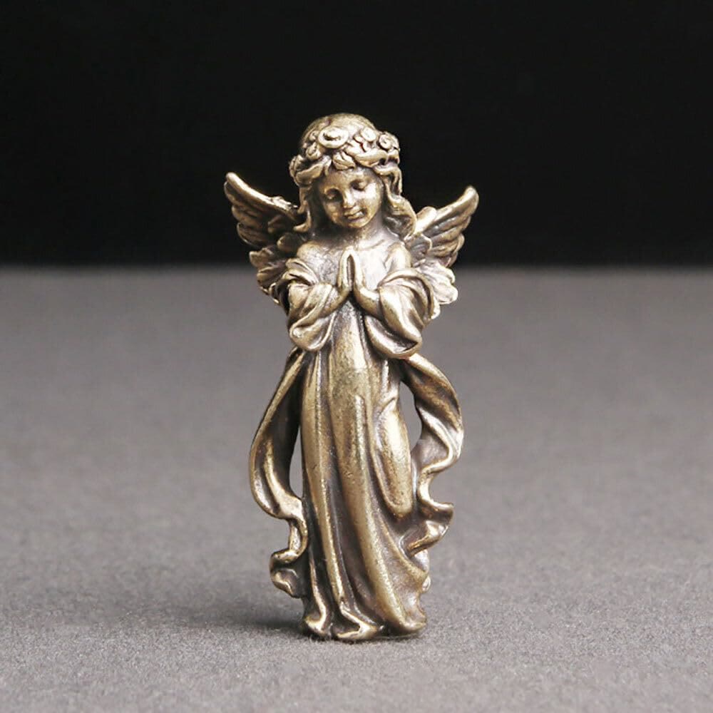 Christianartworkshop Retro-Stil Messing Stereoskopische Bronze Schutzengel Desktop Dekorationen Ornament - Schutzengel - image 1