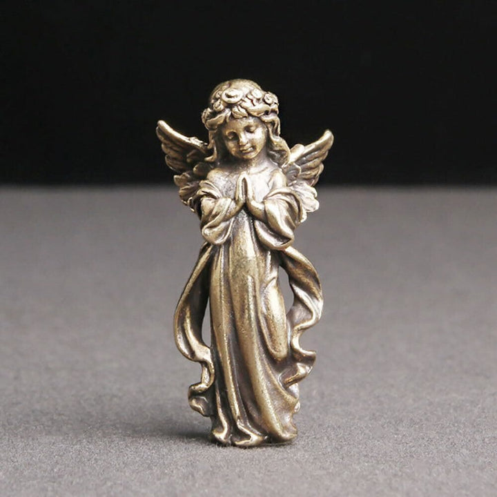 Christianartworkshop Retro-Stil Messing Stereoskopische Bronze Schutzengel Desktop Dekorationen Ornament - Schutzengel - image 1