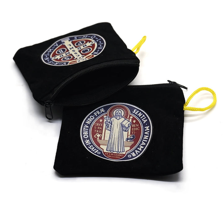 Christianartworkshop Moderner Stil St. Benedikt Praktische Samt-Aufbewahrungstasche für religiösen Schmuck - image 3