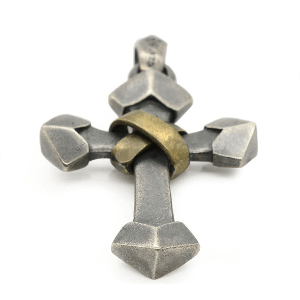 Christianartworkshop Halskette mit Kreuzanhänger aus 925er Sterlingsilber im Retro-Stil, schweres Metall - image 7