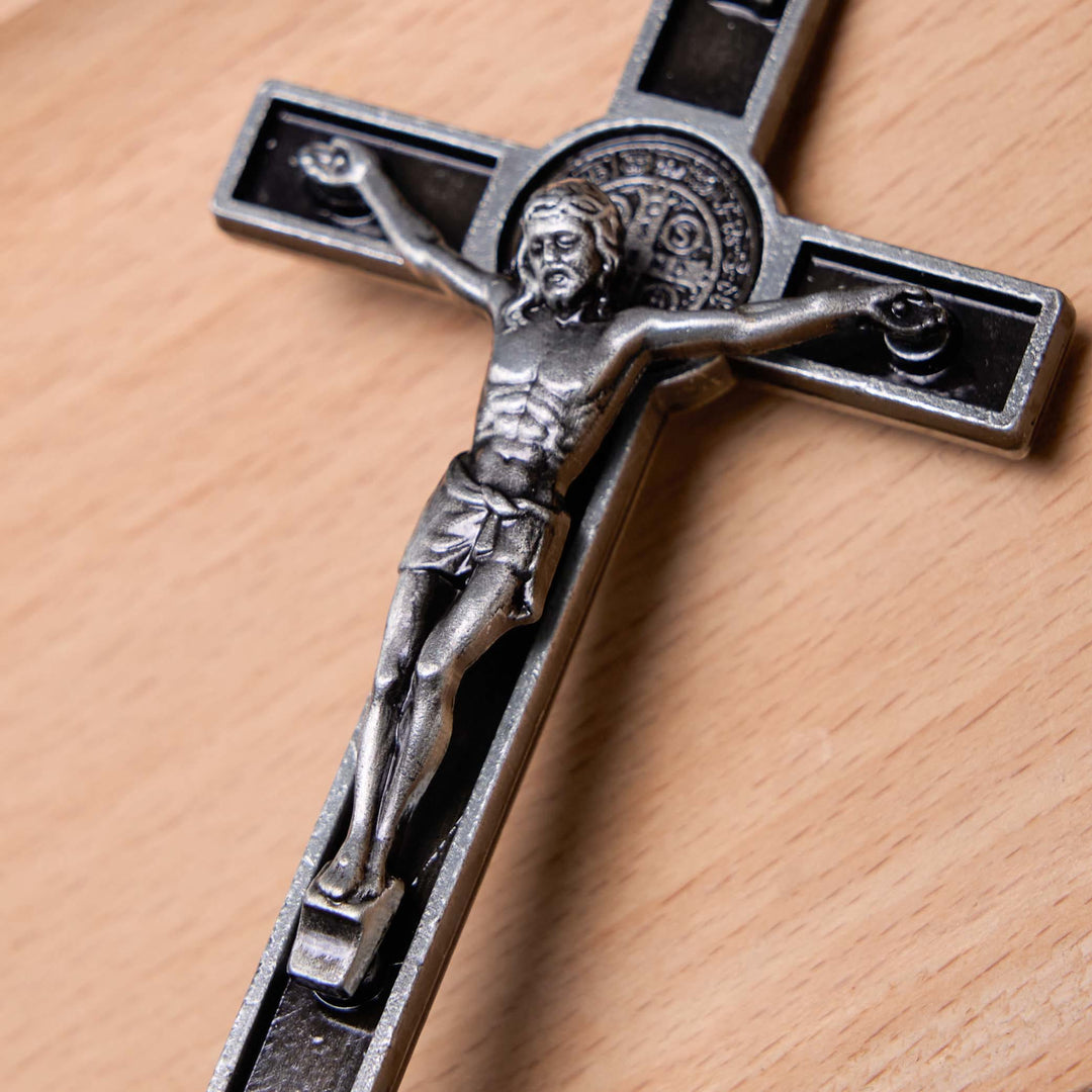Christianartworkshop Klassischer Stil, Silber-Bronze-Legierung, Kruzifix, stereoskopische Desktop-Ornamente - image 4
