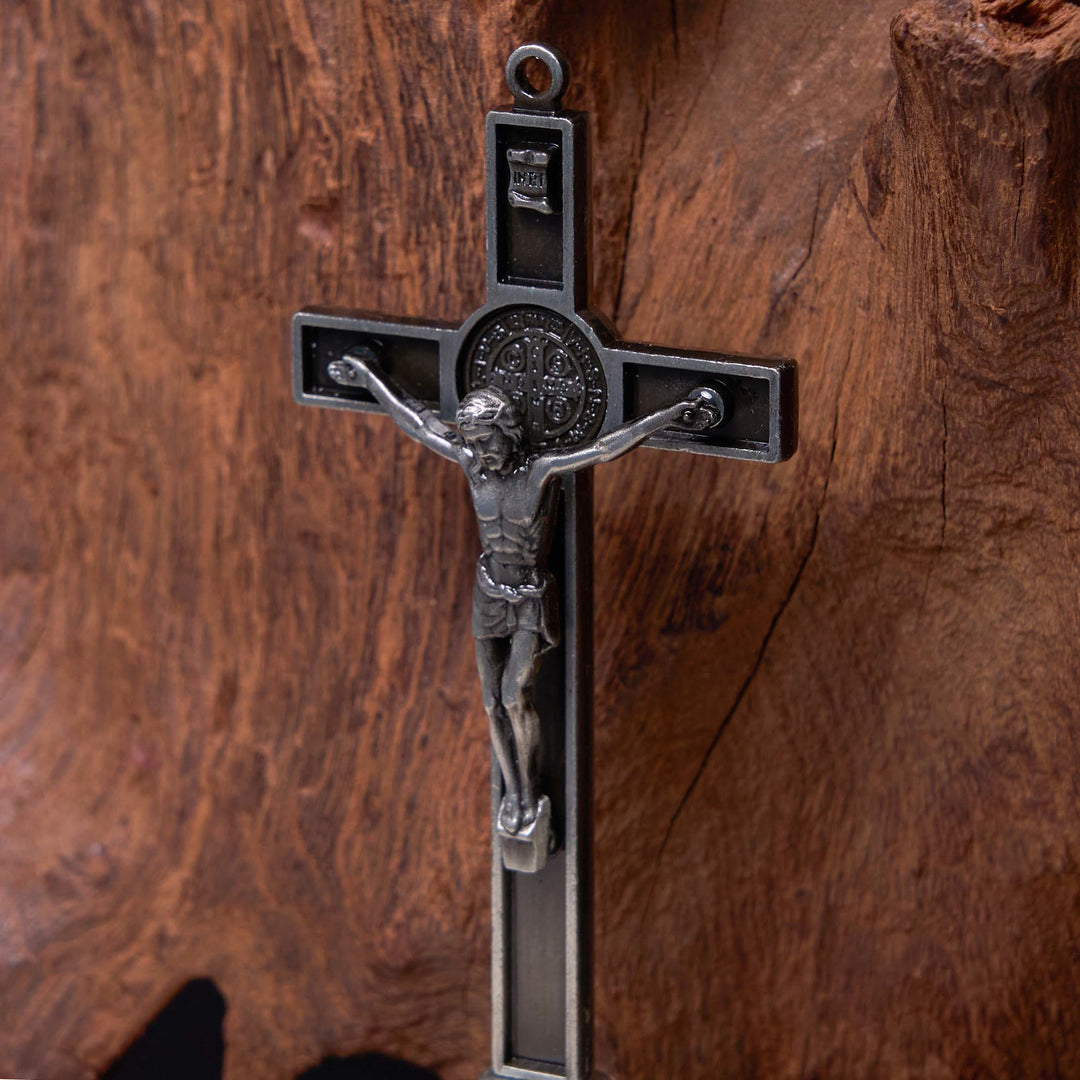 Christianartworkshop Klassischer Stil, Silber-Bronze-Legierung, Kruzifix, stereoskopische Desktop-Ornamente - image 5