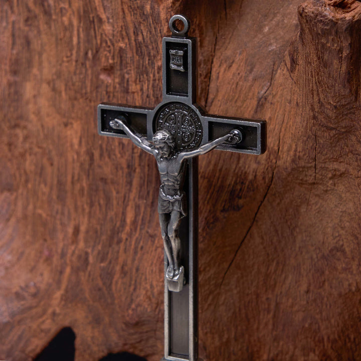 Christianartworkshop Klassischer Stil, Silber-Bronze-Legierung, Kruzifix, stereoskopische Desktop-Ornamente - image 5