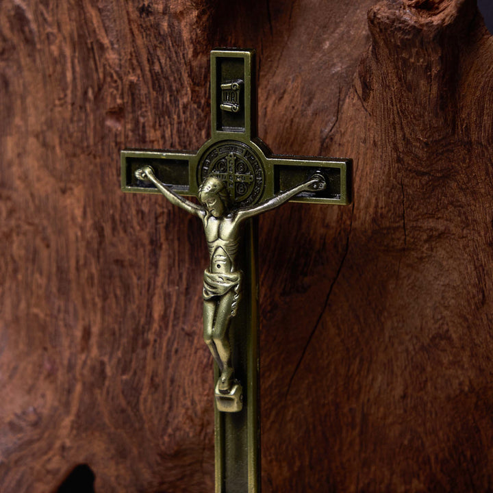 Christianartworkshop Klassischer Stil, Silber-Bronze-Legierung, Kruzifix, stereoskopische Desktop-Ornamente - image 7