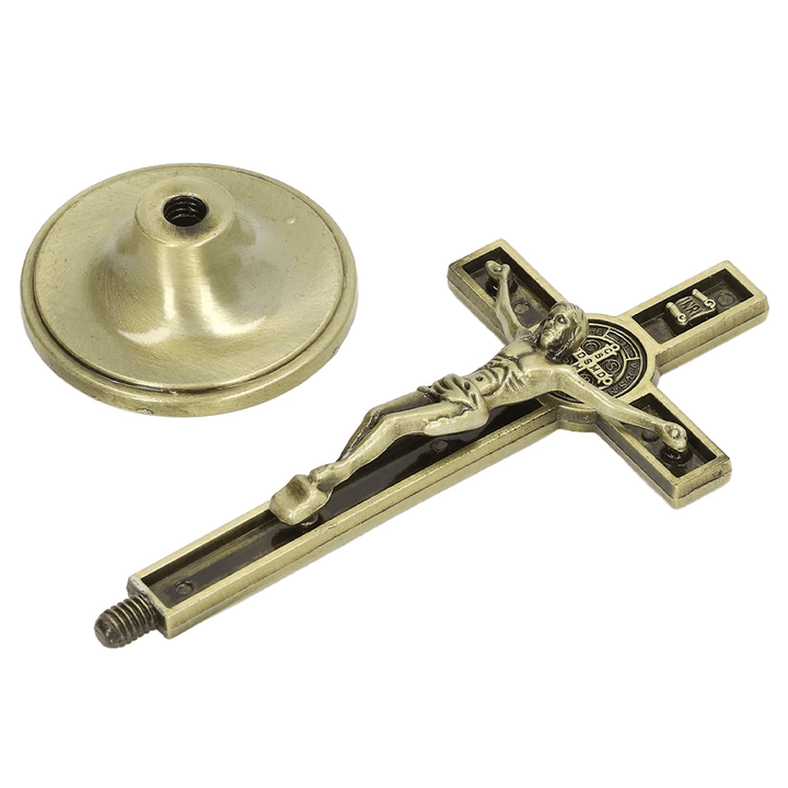 Christianartworkshop Klassischer Stil, Silber-Bronze-Legierung, Kruzifix, stereoskopische Desktop-Ornamente - image 12