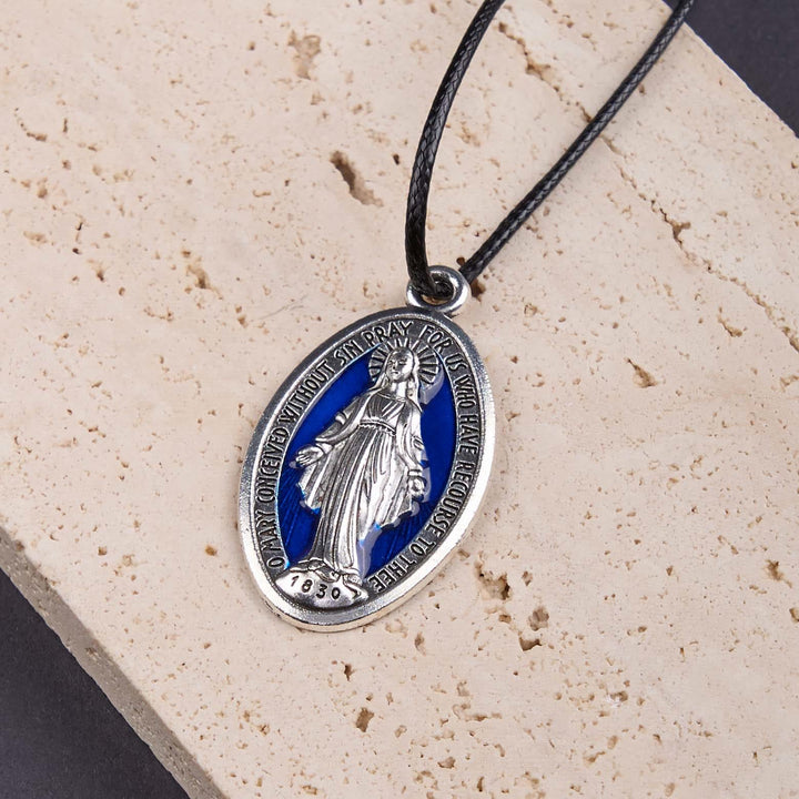 Christianartworkshop Halskette mit Anhänger „Wundertätige Medaille Unserer Lieben Frau“ im klassischen Stil - Wundertätige Medaille - image 0