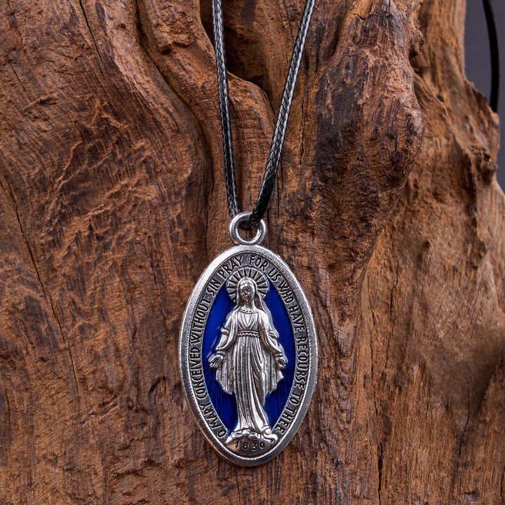 Christianartworkshop Halskette mit Anhänger „Wundertätige Medaille Unserer Lieben Frau“ im klassischen Stil - image 4