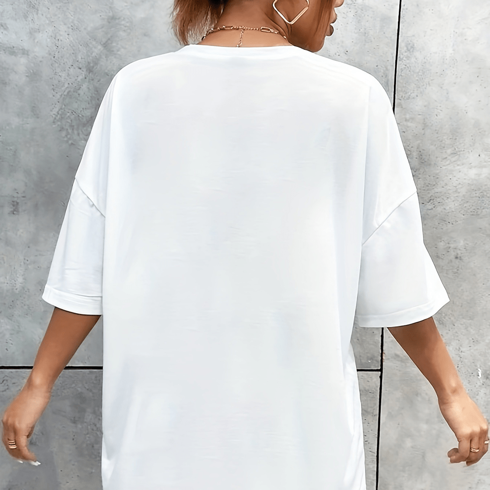 Christianartworkshop Minimalistisches modernes T-Shirt „ARBEITE FÜR GOTT“ mit Kreuz, Kurzarm, gewaschen - image 3