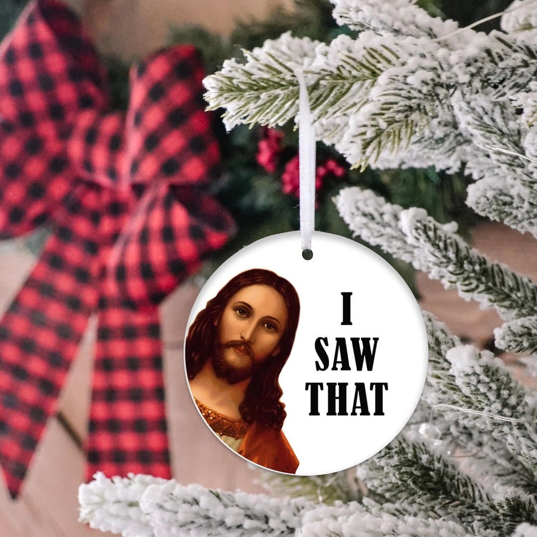 Christianartworkshop Klassischer Humor-Stil „Jesus, ich habe das gesehen“, Weihnachtsanhänger, Ornamente - image 4