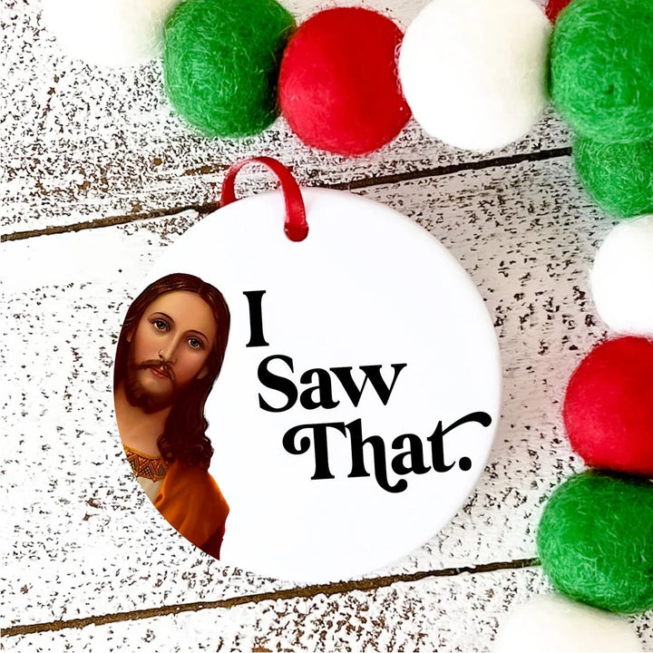 Christianartworkshop Klassischer Humor-Stil „Jesus, ich habe das gesehen“, Weihnachtsanhänger, Ornamente - image 5