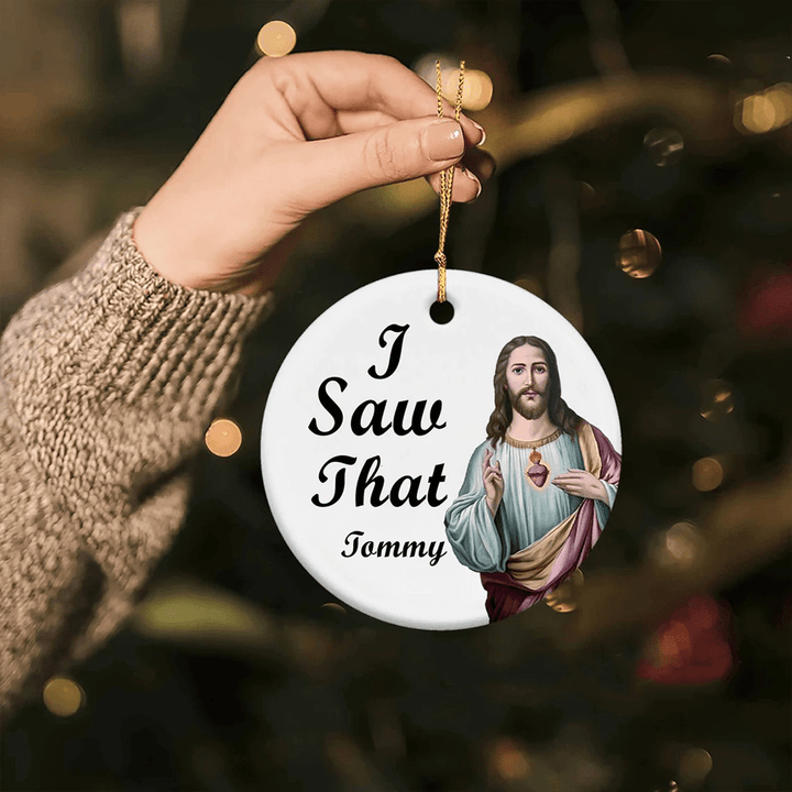 Christianartworkshop Klassischer Humor-Stil „Jesus, ich habe das gesehen“, hängender Anhänger, Weihnachtsschmuck - image 3