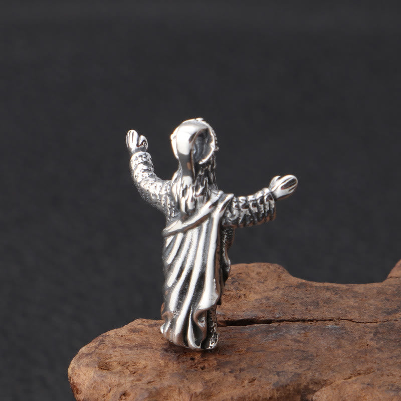 Christianartworkshop Halskette mit Jesus-Anhänger aus Sterlingsilber im Retro-Stil, altmodisch - image 2