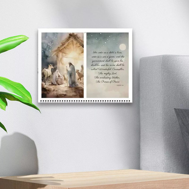 Christianartworkshop 2025 Jesus Christus Ein Jahr der Schriftreise Schreibtisch-Wandkalender Ornamente - image 7