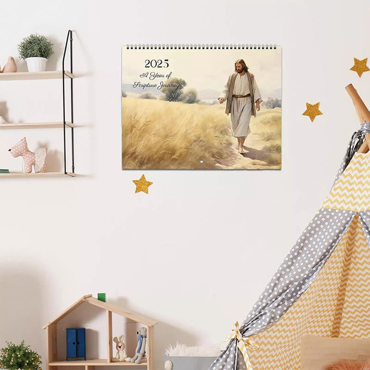 Christianartworkshop 2025 Jesus Christus Ein Jahr der Schriftreise Schreibtisch-Wandkalender Ornamente - image 9
